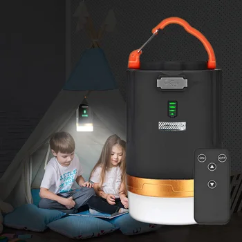 Светодиодный фонарь для кемпинга USB зарядка светодиодный портативный фонарь светодиодный фонарь для палатки powerd для экстренной работы телефона с подвешиванием на магните