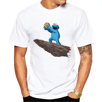 Мужская футболка FPACE Hipster Funny The Cookie King С принтом Cookie Monster, Футболки с коротким рукавом, Уличные футболки, Крутая Незаменимая Футболка