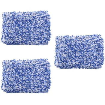 3X Автомобильная Мягкая чистка высокой Плотности Супер Мягкая ткань для Автомойки Полотенце для Автомойки из микрофибры Губчатый блок синего цвета