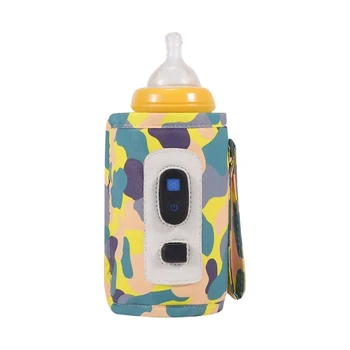 Универсальная USB-грелка для молока, Прогулочная коляска, Изолированная сумка, Подогреватель бутылочек для кормления ребенка с цифровым дисплеем