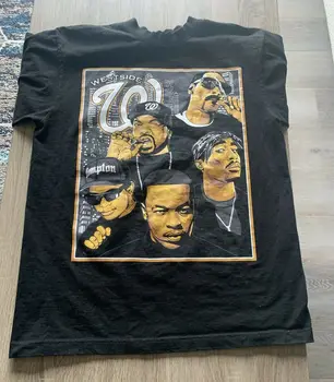 Винтажная рубашка Tupac Snoop Eazy-e Dr. Dre West Черного Цвета Унисекс S-234XL CC1808