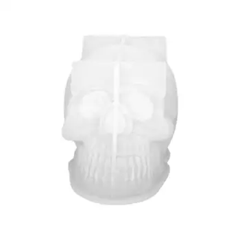 Силиконовые формы черепа для декора скелетов на Хэллоуин из смолы, силиконовая форма из смолы для ароматерапевтических свечей ручной работы, литье из смолы