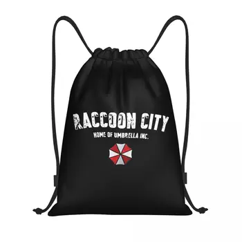 Raccoon City Home Of Umbrella Corporation Corp Рюкзак на шнурке Спортивная спортивная сумка для мужчин и женщин Рюкзак для тренировок по видеоиграм