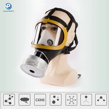 Respirador Industrial de Gas de cara completa, máscara antipolvo con tanque de filtrado, a prueba de salpicaduras, para pintura,