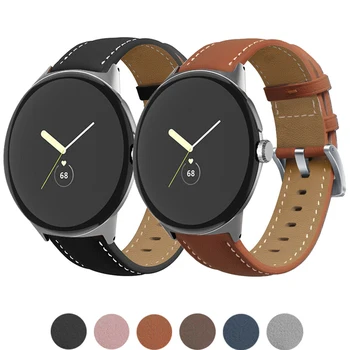 Ремешок из натуральной кожи для Google Pixel Watch, сменный ремень, браслет для смарт-часов correa для Pixel Watch, Ремешки для аксессуаров