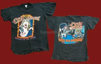 Винтажная футболка Оззи Осборна 80-х годов, футболка с дневником дьявола, Репринт1