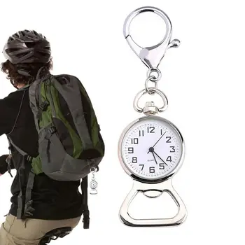 Кварцевые часы с клипсой Портативные легкие часы с карабином Точные многофункциональные часы с клипсой Кварцевый механизм из цинкового сплава С