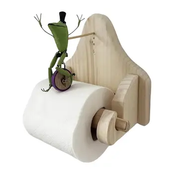 Держатель туалетной бумаги портативный привлекательный дизайн держатель рулона toliet многоразовый деревянный орнамент стойка toliet для аксессуаров для ванной комнаты