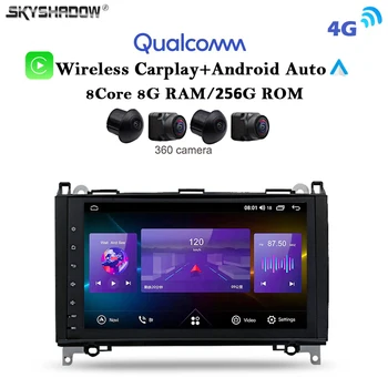Qualcomm 8G + 256G DSP Carplay Android 12,0 IPS Автомобильный DVD-плеер GPS карта WIFI Bluetooth RDS Радио Для Benz B200 W169 W245 Viano Vito