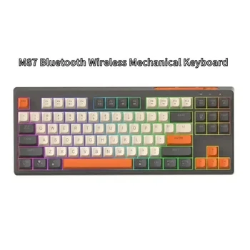 Игровая клавиатура с подсветкой M87, Bluetooth-совместимая двухрежимная клавиатура, 87 клавиш, персонализированная клавиатура, беспроводная связь 2.4 G для ноутбука, планшета