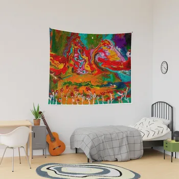 Психоделический Грибной Пейзаж Гобеленовый Декор Красивая Стена Йога Полотенце Одеяло Украшение Коврик Цветной Подвесной