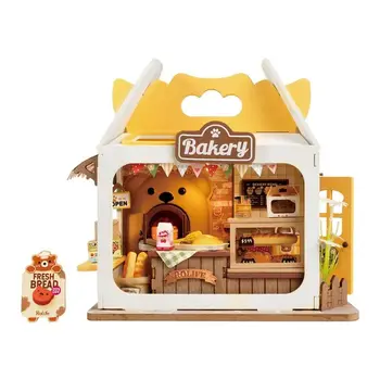 Robotime Rolife Food Box Shop Миниатюрный набор для дома своими руками Простая сборка Наборы строительных блоков для детей Милый цветной дизайн для детей