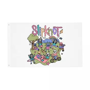 Slipknots Тяжелая Ментальная Лента Флаг Крытый Открытый Баннер Полиэфирное Украшение Прочные Флаги размером 2x3 3x5 4x6 Футов