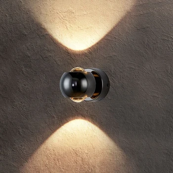 Креативный Двусторонний Настенный светильник с возможностью поворота на 180 ° в Скандинавском стиле Прикроватная Тумбочка для спальни Освещение Прихожей Домашний Декор Бра Настенный светильник