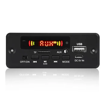 Плата усилителя MP3-декодера мощностью 2X3 Вт 12V Bluetooth 5.0 30 Вт Автомобильный FM-радиомодуль с поддержкой TF USB AUX