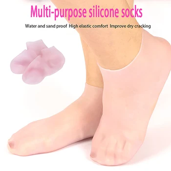 Силиконовые носки для спа-процедур, Увлажняющие Гелевые носки, Отшелушивающие И предотвращающие сухость, Растрескивание омертвевшей кожи, средства для удаления защитных средств для ног