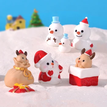Рождественское украшение из 1 шт., декор в виде лося, модель снежного пейзажа, орнамент, мини-украшение