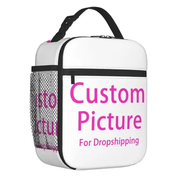 Персонализированные сумки с фото и логотипом на заказ для школы и офиса, портативный термос-холодильник для ланча с индивидуальной печатью 