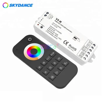 Skydance 12V-24V 2.4G Touch color wheel дистанционный контроллер светодиодной ленты RGBCCT с 5-канальным бесступенчатым затемнением, 5-канальный переключатель регулировки яркости света