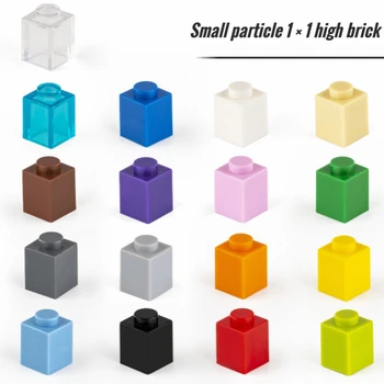 100шт деталей для строительных блоков Small Particle 3005 высотой 1x1, совместимых с креативными подарочными игрушками-замками