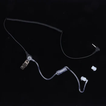 Прямые наушники 3,5 мм, предназначенные только для прослушивания, Прозрачная гибкая акустическая трубка, заушник для аксессуаров для рации, защищающий от радиации