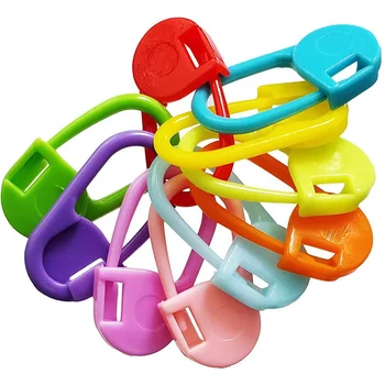 Разноцветные пластиковые смолы небольшие клипы Вязание крючком замок стежка иглы зажим маркеры для маркировки колец инструмент, швейные поделки 