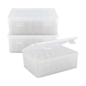 Мини-коробка для хранения бусин, Прозрачная коробка для хранения бусин с крышкой, Прямоугольная прозрачная шкатулка с бриллиантами, поделки