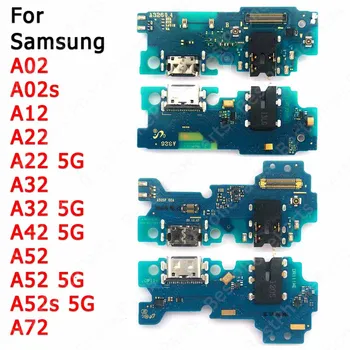 Для Samsung Galaxy A72 5G A02 A02s A12 A22 A32 A42 A52 A52s Плата Зарядки Порт для Зарядки Usb Разъем PCB Запасные Части