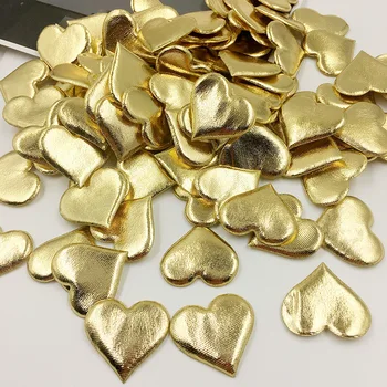 100 шт./пакет Губка в форме золотого сердца 3,5 см, украшение дома, Лепестки роз для новобрачных, Аксессуары для свадебной вечеринки