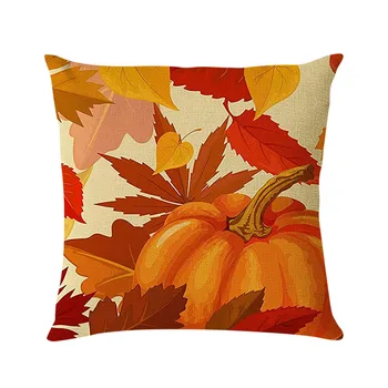 Наволочка на день Благодарения, Кленовый лист, наволочка с принтом тыквы, Осенний домашний диван, декоративная наволочка, Осенний декор