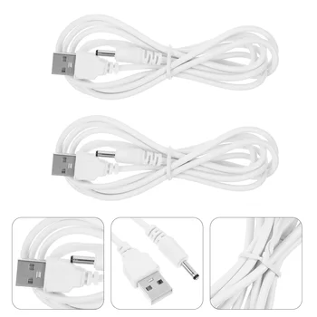 2шт Сменный кабель для шнура питания постоянного тока USB-кабель Портативный кабель для зарядки постоянным током (35 X 135 мм)
