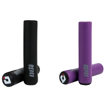 ODI 2 пары, рукоятка для велосипеда MTB, Силиконовые ручки для руля, Амортизирующая Мягкая рукоятка для горного велосипеда, фиолетовый и черный