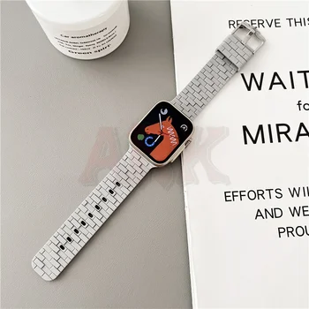 Силиконовый Ремешок для Apple Watch Band 49 мм 44 мм 45 мм 42 мм Ремень Браслет iWatch Series 6 5 4 SE 7 8 Ultra 49 мм Высококачественный Ремешок