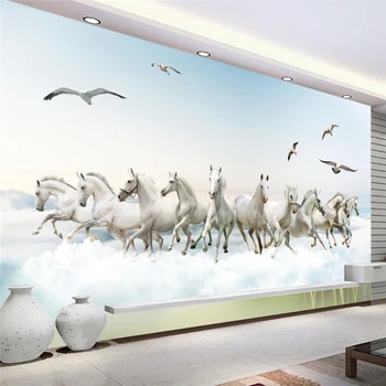 beibehang пользовательские фрески с бегущей лошадью обои для спальни украшение обоев салона papel de parede обои для рабочего стола домашний декор