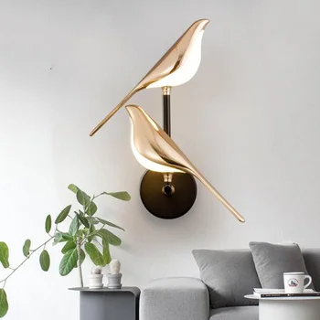 Nordic Magpie светодиодный настенный светильник Внутреннее освещение для дома, гостиной, Прикроватного кухонного зеркала, сенсорного выключателя, бра, настенного светильника, декора