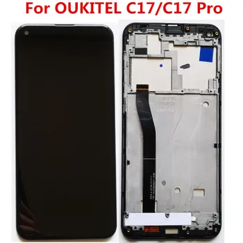 Оригинальный ЖК-дисплей с рамкой + сенсорный экран Протестирован на замену стеклянной панели с цифровым преобразователем ЖК-дисплея для Oukitel C17/C17 Pro