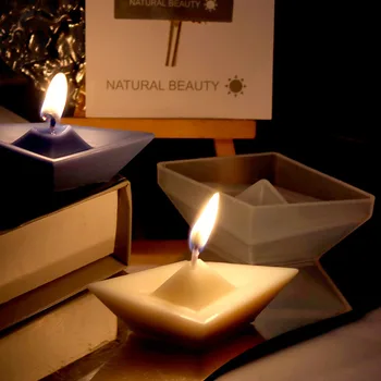 Силиконовая форма для свечей в форме молитвенной лодки 3D Бумажный кораблик Форма для ароматических свечей Украшения мебели Принадлежности для производства свечей ручной работы