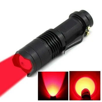 Светодиодный фонарик с красным лучом 670 нм, edc-факел, лампа, фонарь от ухудшения зрения, мощный тактический охотничий фонарик