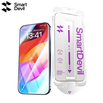 Защита экрана SmartDevil от пыли для iPhone 15 Pro Max 15 14 Pro Full Cover Пылезащитное Закаленное стекло высокой четкости для iPhone 15 Plus