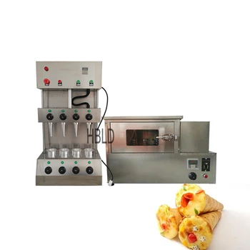 Полностью автоматическая машина для приготовления пиццы в форме рожка, один комплект для приготовления яичных трубочек 110 В 220 В