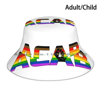 Acab-Poc Gay Pride Панама Солнцезащитная кепка Acab All Cops Are Bad Черные жизни важны Гей-парад ЛГБТ Складная Уличная шляпа рыбака