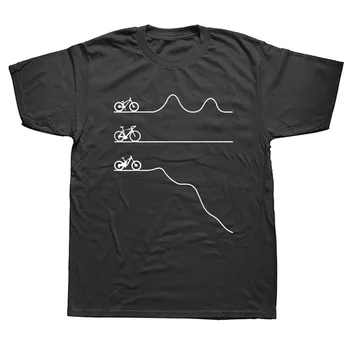 Забавные футболки с изображением горного велосипеда, шоссейного спуска, Новый хлопковый велосипед с коротким рукавом, Подарочная футболка Harajuku