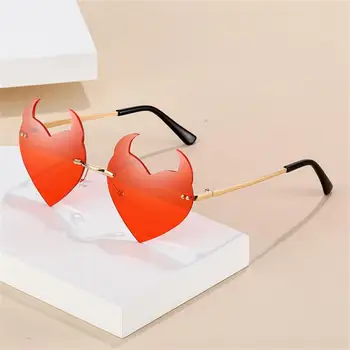 Солнцезащитные очки без оправы Uv400, модные, четкие и яркие, удобные в носке, удобные и прочные очки, забавные очки
