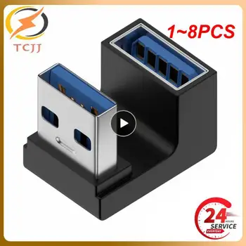 1 ~ 8ШТ U-образный 10 Гбит/с Вверх-Вниз под углом 90 градусов USB 3.0 TYPE-C Usb-c 10 Гбит/с M/F Адаптер Типа 