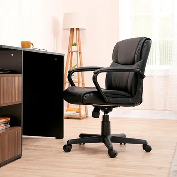 Офисное кресло Basics с мягкой обивкой и подлокотниками, регулируемой высотой / наклоном, поворотом на 360 градусов, грузоподъемностью 275 фунтов, 24 x 24,2 x