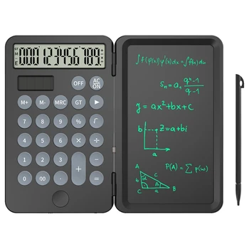 Калькулятор Solar с планшетом для письма, портативный и складной настольный калькулятор, блокнот для рисования в офисе.