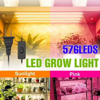 Фитолампа Grow Light Теплица LED Полный Спектр Фитолампа Для Растений Лампа Гидропоника Семена Цветов Растущий Свет 220 В