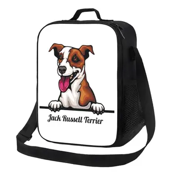 Пикирующая собака Джек Рассел Терьер, изолированная сумка для ланча для портативного термоохладителя, коробка для бенто, коробка для еды, кемпинг, путешествия
