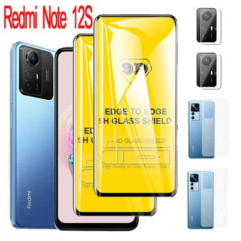 Стекло Redmi Note 12, Для Задней пленки Redmi Note 12S + Len + Закаленное стекло Redmi Note 12 S Защитная пленка для экрана Redmi Note 12 Pro 5G