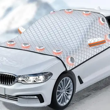 снежный козырек для лобового стекла автомобиля, универсальный автомобильный снежный козырек для лобового стекла с ремнями, солнцезащитный козырек от снега и мороза